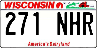 WI license plate 271NHR