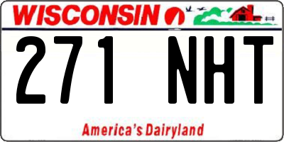 WI license plate 271NHT