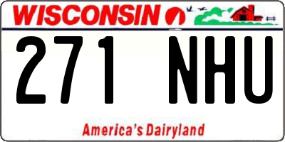 WI license plate 271NHU