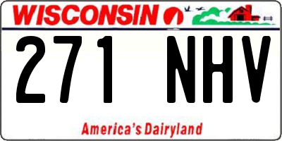 WI license plate 271NHV
