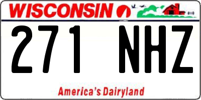 WI license plate 271NHZ