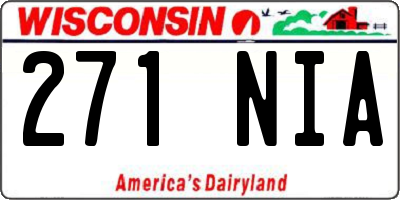 WI license plate 271NIA