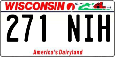 WI license plate 271NIH