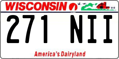 WI license plate 271NII