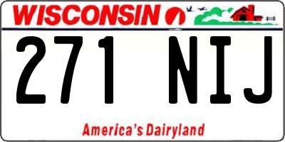 WI license plate 271NIJ