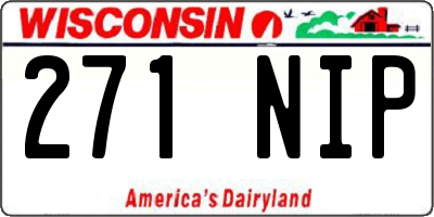 WI license plate 271NIP