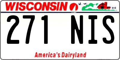 WI license plate 271NIS