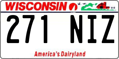 WI license plate 271NIZ