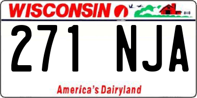 WI license plate 271NJA