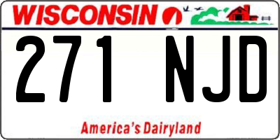 WI license plate 271NJD