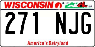 WI license plate 271NJG