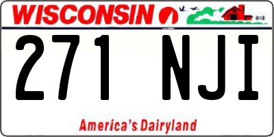 WI license plate 271NJI