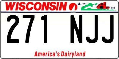 WI license plate 271NJJ