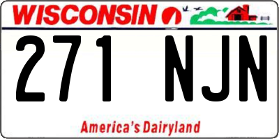 WI license plate 271NJN