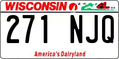 WI license plate 271NJQ
