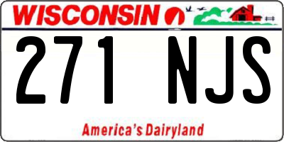 WI license plate 271NJS