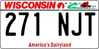 WI license plate 271NJT