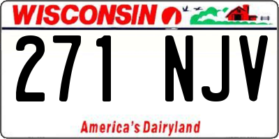 WI license plate 271NJV