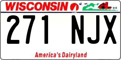WI license plate 271NJX