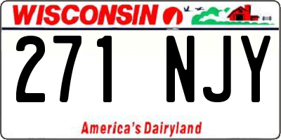 WI license plate 271NJY