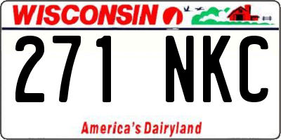 WI license plate 271NKC