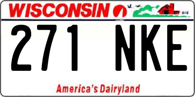 WI license plate 271NKE