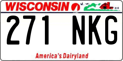 WI license plate 271NKG