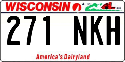 WI license plate 271NKH