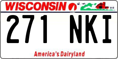 WI license plate 271NKI