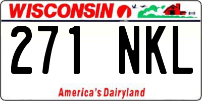 WI license plate 271NKL