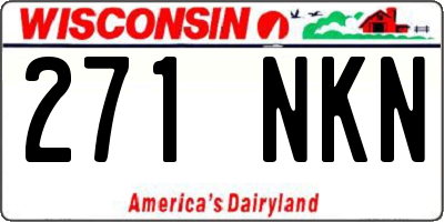 WI license plate 271NKN