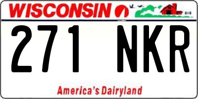 WI license plate 271NKR
