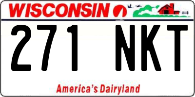 WI license plate 271NKT