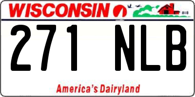 WI license plate 271NLB