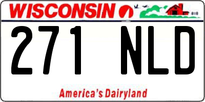 WI license plate 271NLD