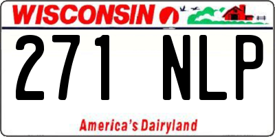 WI license plate 271NLP