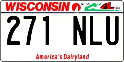 WI license plate 271NLU