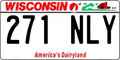 WI license plate 271NLY