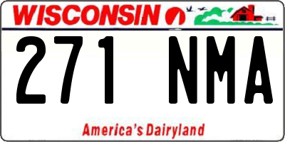 WI license plate 271NMA