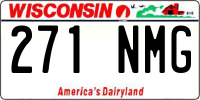WI license plate 271NMG