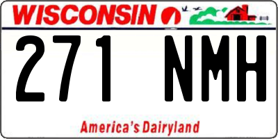 WI license plate 271NMH