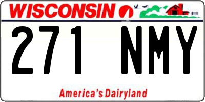 WI license plate 271NMY