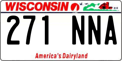 WI license plate 271NNA