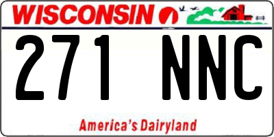 WI license plate 271NNC