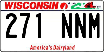 WI license plate 271NNM