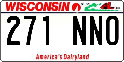 WI license plate 271NNO