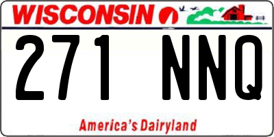 WI license plate 271NNQ