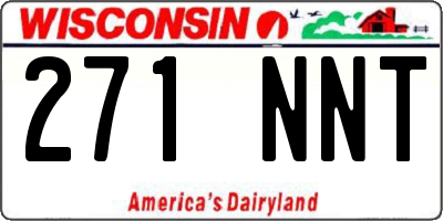 WI license plate 271NNT