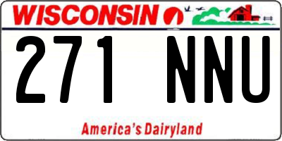WI license plate 271NNU