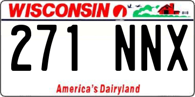 WI license plate 271NNX